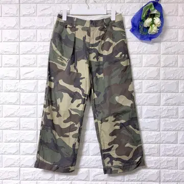 루셰르드 해리스 카모플라주 크롭 조거 팬츠 와이드 턱 카모플라주