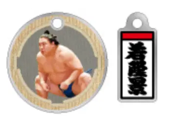 스모 더블 참 메탈 키링 와카타카