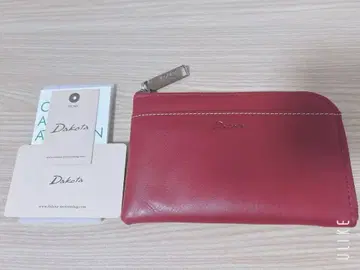 Dakota Largo 컴팩트 지갑 L자 지퍼 빨간색 가죽 일본제