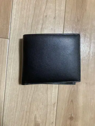 블랙 두겹 지갑 이탈리아 천연 가죽
