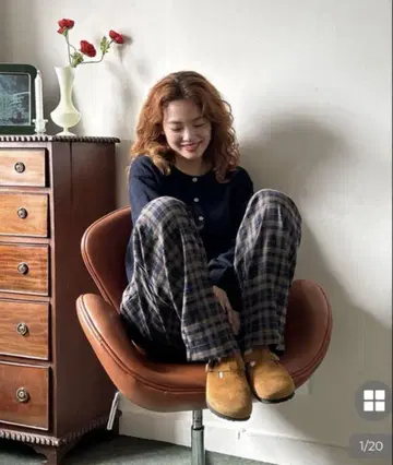 nugu nerd 콜링 체크 팬츠