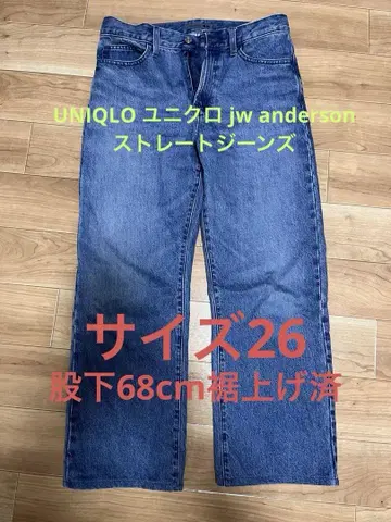 유니클로 jw 앤더슨 스트레이트 청바지 26 블루