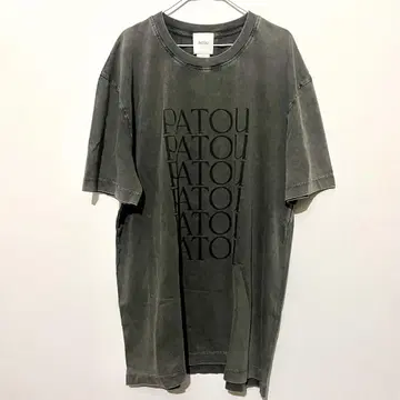PATOU 그레이 로고 프린트 티셔츠 L
