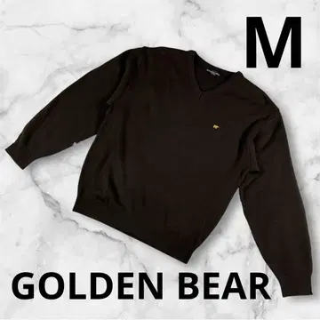 'GOLDEN BEAR' 남성용 V넥 스웨터 브라운 M