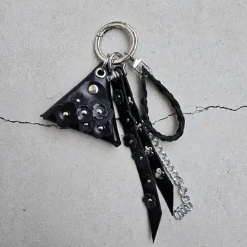 스터드 가죽 키링 코인 케이스 핸드메이드 okafu-39