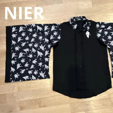 NIER 종이학 기모노풍 블랙 모노톤