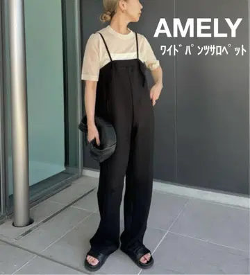 [미사용에 가까운] 에머리 와이드 팬츠 살로펫 블랙
