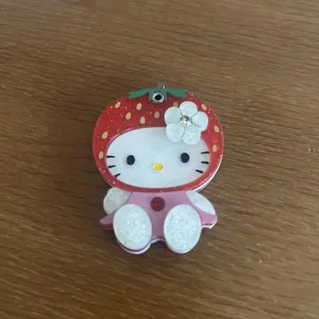 산리오 헬로키티 딸기 도치기 키링 거울 아크릴 레어