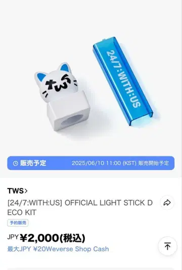 TWS 공식 라이트 스틱 장식 키트
