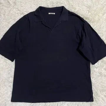 AURALE 오라리 스키퍼 티셔츠 피케 셔츠 네이비 XL 사이즈
