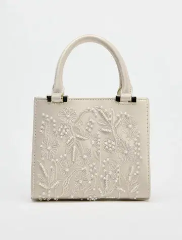ZARA 자라 새틴풍 모조 진주 백