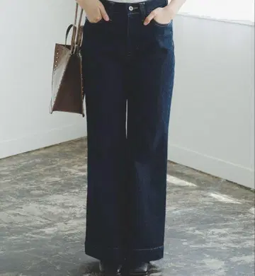프리즈마트 베이직 와이드 데님 팬츠