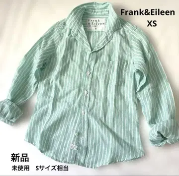 새상품 Frank&Eileen XS 민트 그린 스트라이프 셔츠