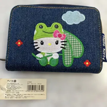 Helle Kitty 헬로키티 [초레어] 데님 접이식 지갑