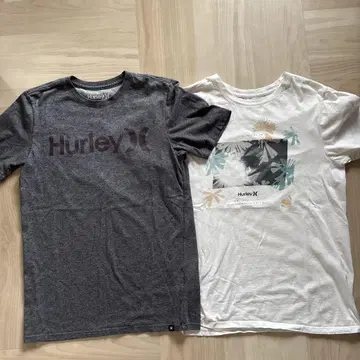 Hurley 로고 프린트 티셔츠 S 사이즈 2장 세트