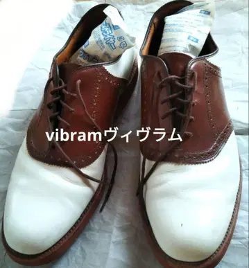비브람 vibram 가죽 레이스업 신발 브라운 화이트