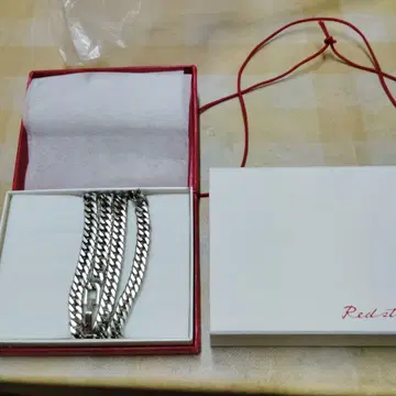 실버 순수 티타늄 체인 목걸이