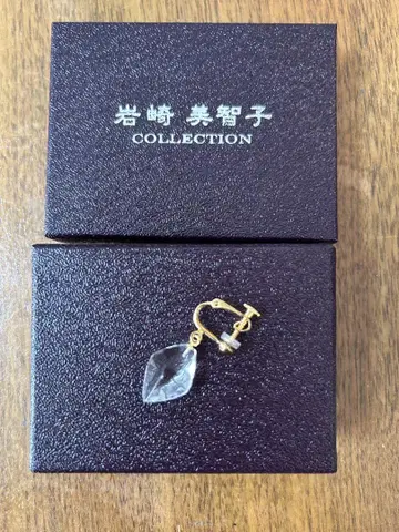 락 크리스탈 쿼츠 (천연 수정) 요시다 카즈오 씨 작품 귀걸이 한쪽 귀