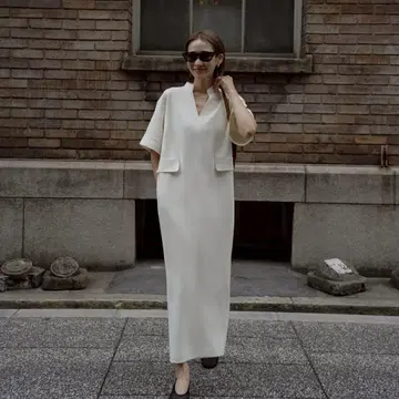 조젯 원피스 화이트 엘리 ELLIE