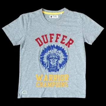 DUFFER 더퍼 인디언 티셔츠 자수 패치 그레이 S 사이즈