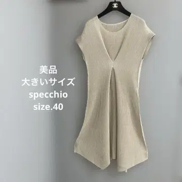 18 새상품급 빅 사이즈 specchio 플리츠 원피스