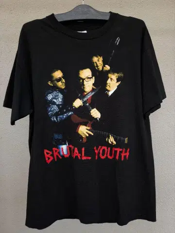 Elvis Costello 코스테로 티셔츠 빈티지 구제 의류 빈티지