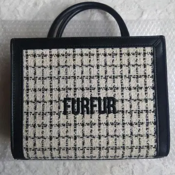 FURFUR ZOZO 한정판 컬러 트위드 로고 토트백