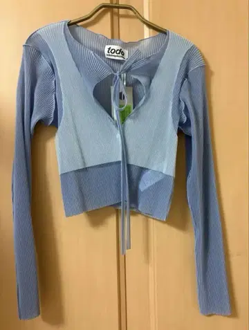 새상품 kotohayokozawa 25ss 시어 가디건 블루