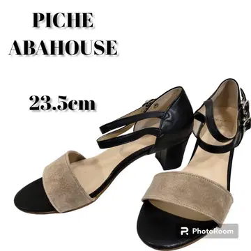 새상품급 ABAHOUSE PICHE 힐 샌들 앵클 스트랩
