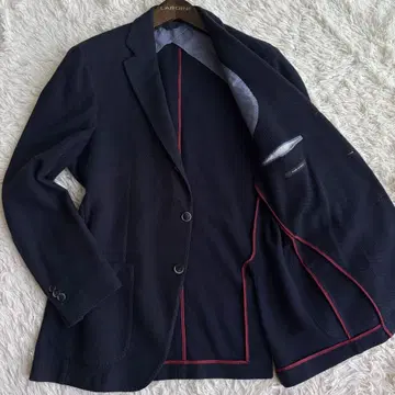 (새상품급) MARCO ZANINI 테일러드 자켓 파이핑 네이비