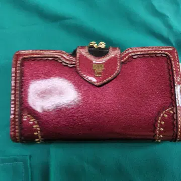 ANNA SUI 와인 레드 접이식 지갑