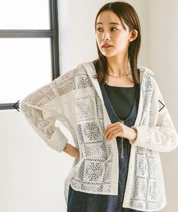 글로벌 워크 레이스 셔츠 긴팔 아이보리 M