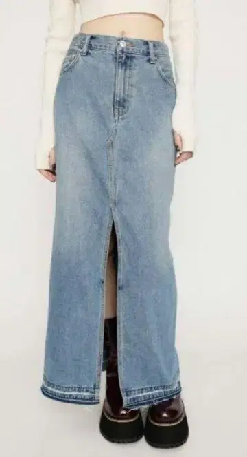 슬라이 청바지 WASHED LW SLIT SK-C 사이즈 1