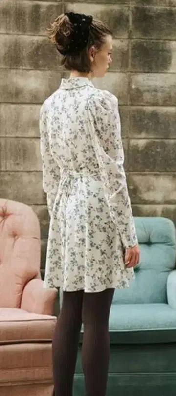 LILY BROWN 프린트 미니 원피스 사이즈 1 미사용