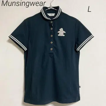 0379 Munsingwear 먼싱웨어 네이비 반팔 피케 셔츠