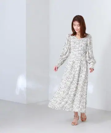 내추럴 뷰티 베이직 캐주얼 드레스 플라워 원피스 S