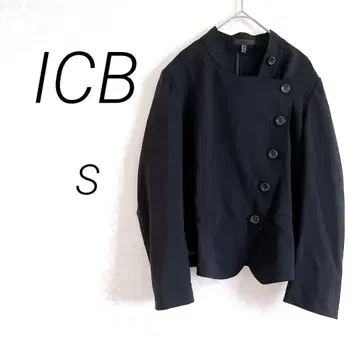 ICB 긴팔 자켓 겉옷 냉방병 예방 S 네이비 얇은 소재 사선 버튼