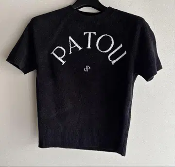 PATOU 블랙 반팔 니트