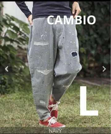 새상품 CAMBIO Hickory Denim 페인터 팬츠 L