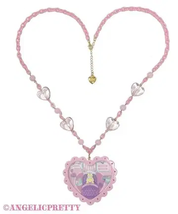Angelic Pretty Compact Toys 목걸이 핑크