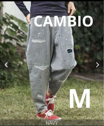 새상품 CAMBIO Hickory Denim 페인터 팬츠 M