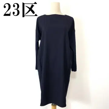 23구 23KU 긴팔 원피스 네이비 38 B9323