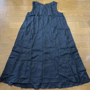 MUJI 린넨 원피스 블랙 L