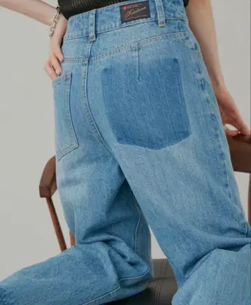 카스타네 카스타네 하이 웨스트 스트레이트 데님