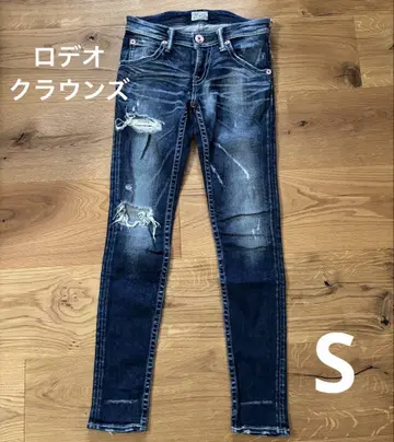 로데오 크라운 데미지 데님 S