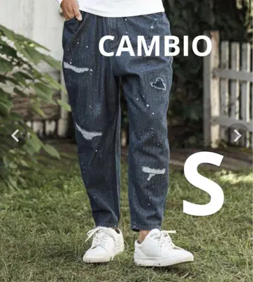 새상품 CAMBIO Herringbone Denim 페인터 팬츠 S