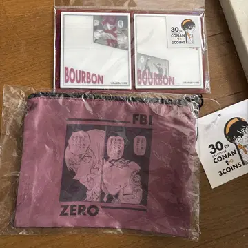 명탐정 코난 30주년 버번 메모장 2개 세트와 파우치 세트입니다!