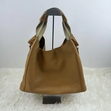키타무라 브라운 가죽 핸드백
