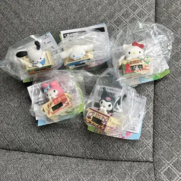 산리오 캐릭터즈 종이상자 워치 5종 컴프 세트 가샤
