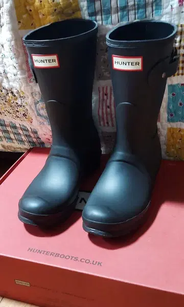 HUNTER 여성용 부츠 블랙 UK4